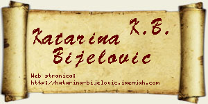 Katarina Bijelović vizit kartica